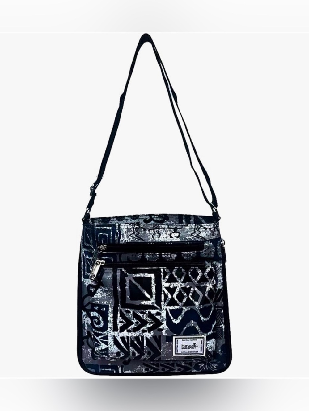 Hawaiian Pattern Crossbody Bag with Adjustable Strap